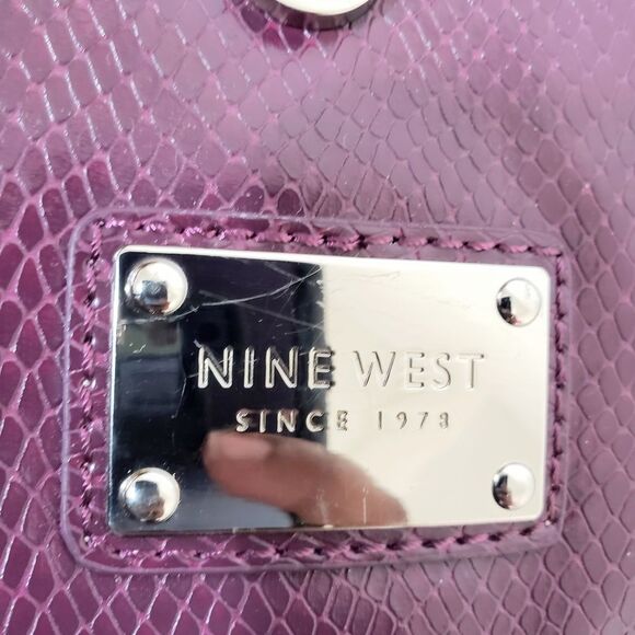 Nine West Purple SnakeskinFaux Leather Wrislet Clutch Bag - Picture 4 of 5